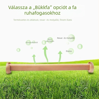 Tömörfa ruharúd gardróbhoz, vastag flánsszal, modell H122