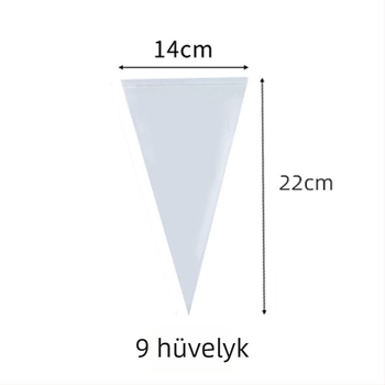 PE díszítő tasak krémnyomáshoz, egyszer használatos, 100 db, élelmiszer-minőségű, szagtalan, környezetbarát