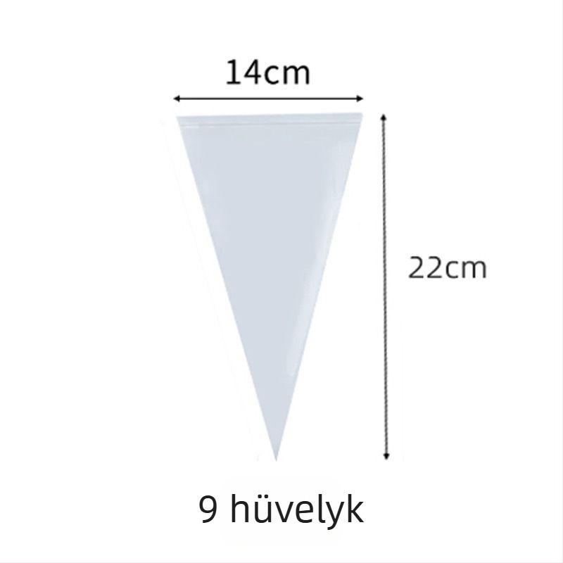 PE díszítő tasak krémnyomáshoz, egyszer használatos, 100 db, élelmiszer-minőségű, szagtalan, környezetbarát