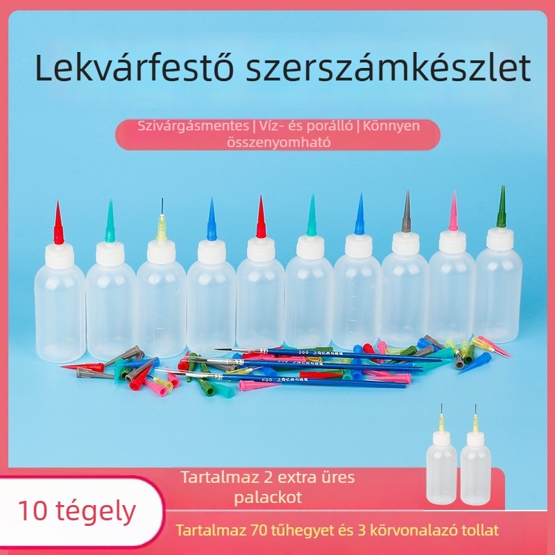 Szósz üveg és lekvár tartó készlet díszítő zacskóval, szósz ecset és vékony kontúr toll