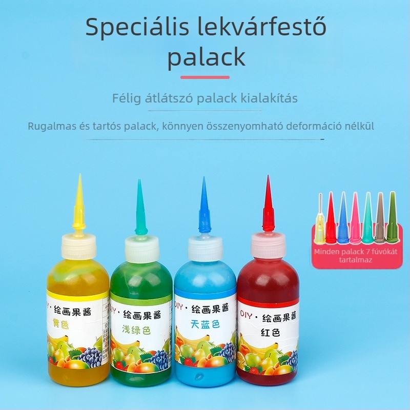 Szósz üveg és lekvár tartó készlet díszítő zacskóval, szósz ecset és vékony kontúr toll