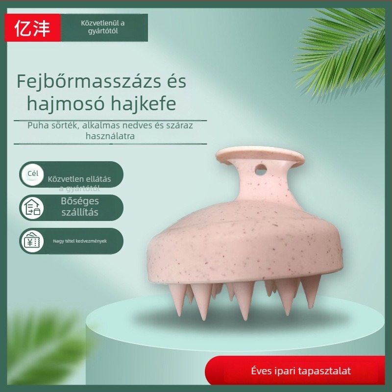 Sampon-masszázs kefe, szilikonból, modell 3, testreszabható