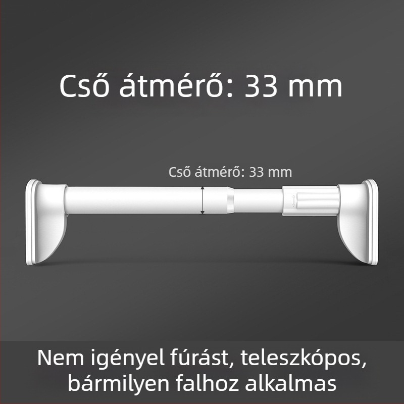 Teleszkópos ruhaszárító rúd erkélyre és hálószobába, fúrás nélkül, többfunkciós függönyrú, római rúd és zuhanyfüggönyrúd