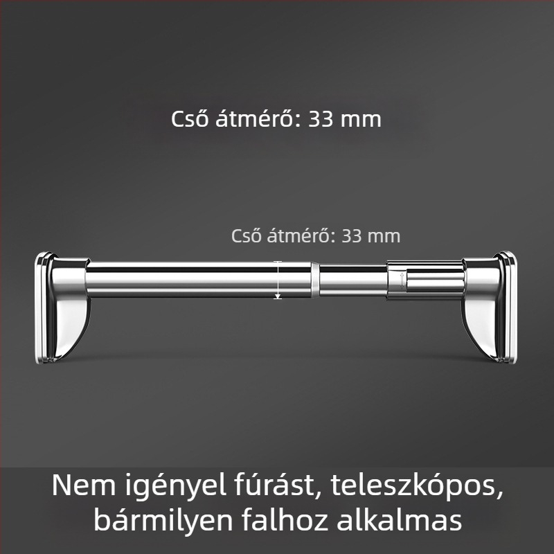 Teleszkópos ruhaszárító rúd erkélyre és hálószobába, fúrás nélkül, többfunkciós függönyrú, római rúd és zuhanyfüggönyrúd