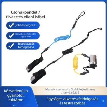 TPU anyagú biztonsági kötél szörfdeszkához – általános használatra, wakeboardhoz és szörfdeszkához