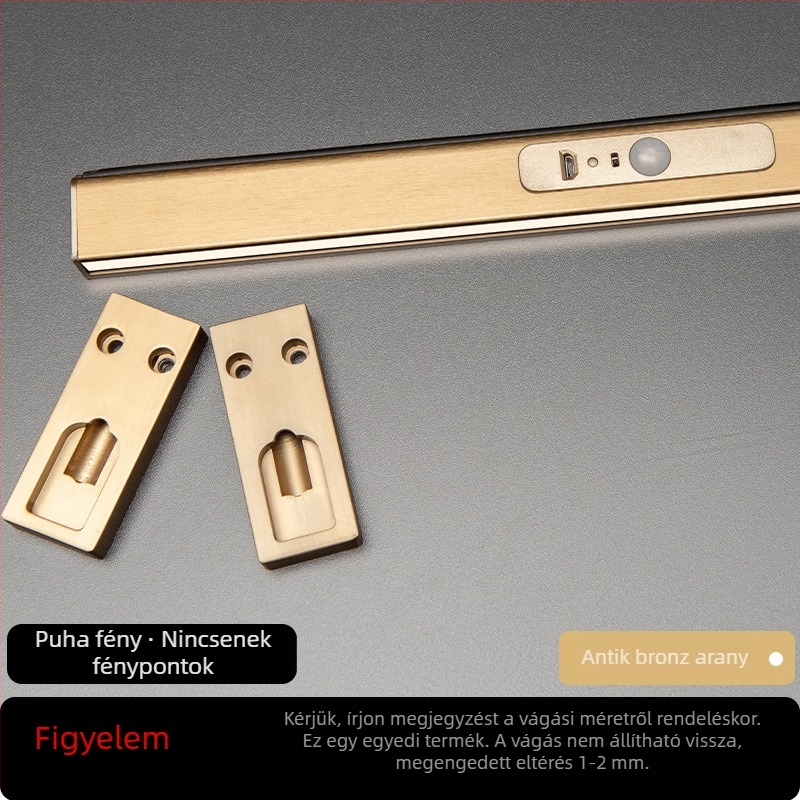 Gardróbba illeszkedő ruhaszárító rúd LED világítással, alumíniumötvözet, emberi test-érzékelő, 8000mAh akkumulátor, 4000K fényhőmérséklet