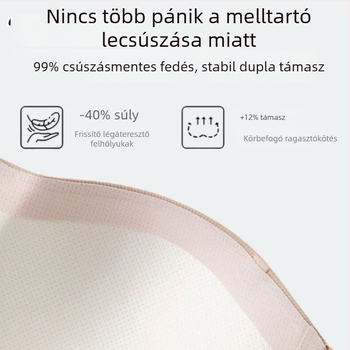Csúszásmentes, varrat nélküli push-up melltartó levehető vállpántokkal, oldalsó támasz kis mellekhez, láthatatlan dizájn