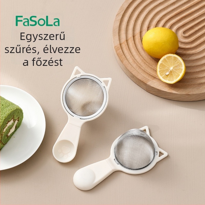 FaSoLa rozsdamentes acél liszt-szitó és szójatej szűrő, bébiétel készítő eszköz