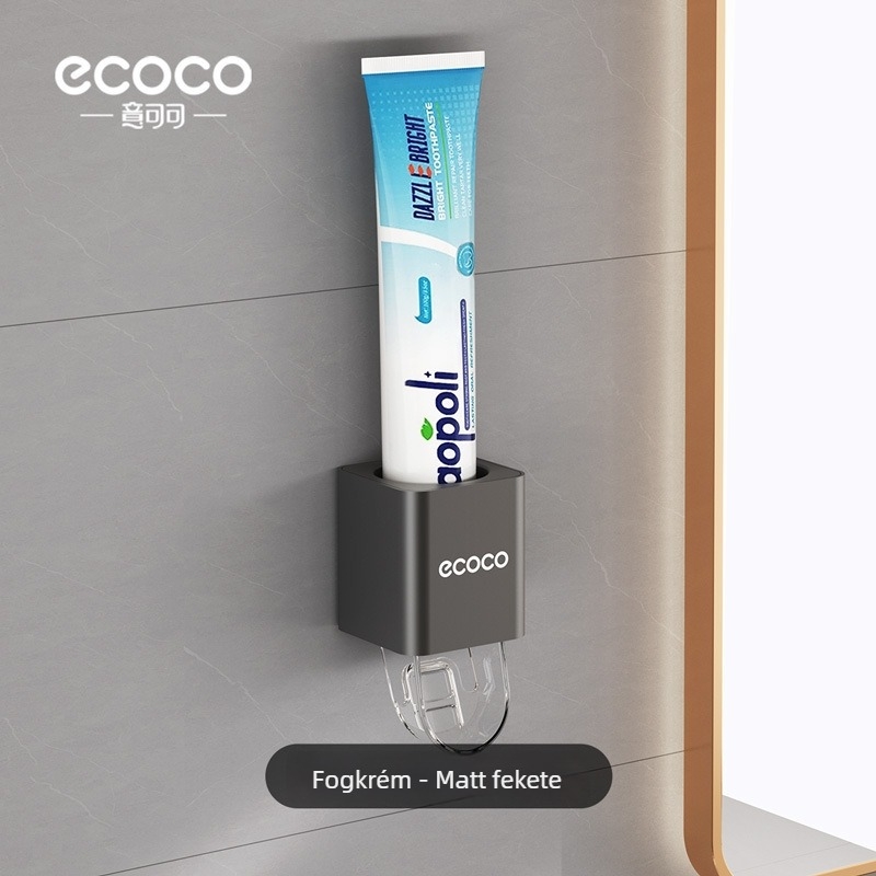 Fali fogkefetartó – fém, tárolás, lyukmentes kialakítás, ecoco/Italian Coco