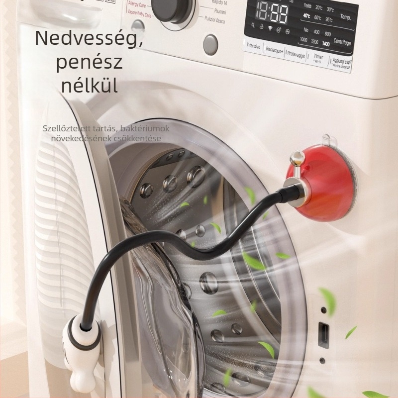 Műanyag ruhaszárító rúd erkélyre, modern minimál stílus, teleszkópos korlátozó, modell Apanwrf3