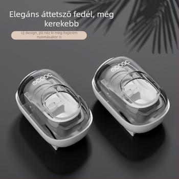 Mcooc automatikus fogkrémadagoló, falra szerelve, fúrás nélküli, fogkefetartó, az egész család számára