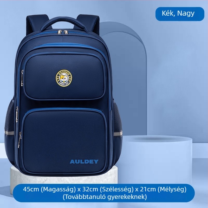 Általános iskolai hátizsák – ultra-könnyű, terheléscsökkentő gerinpvédő, vízálló Oxford anyag, ergonómikus hátrész, 3-4. osztály számára