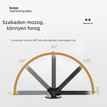 Univerzális sarok zuhanyrúd rozsdamentes acélból, fúrás nélkül, teleszkópos fürdőszobához