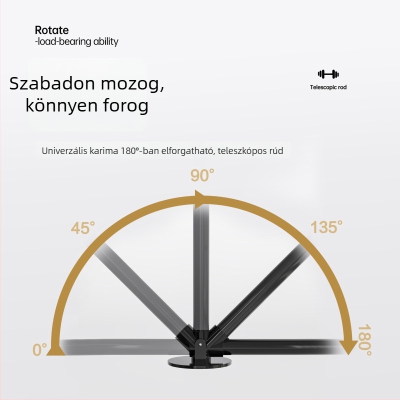 Univerzális sarok zuhanyrúd rozsdamentes acélból, fúrás nélkül, teleszkópos fürdőszobához