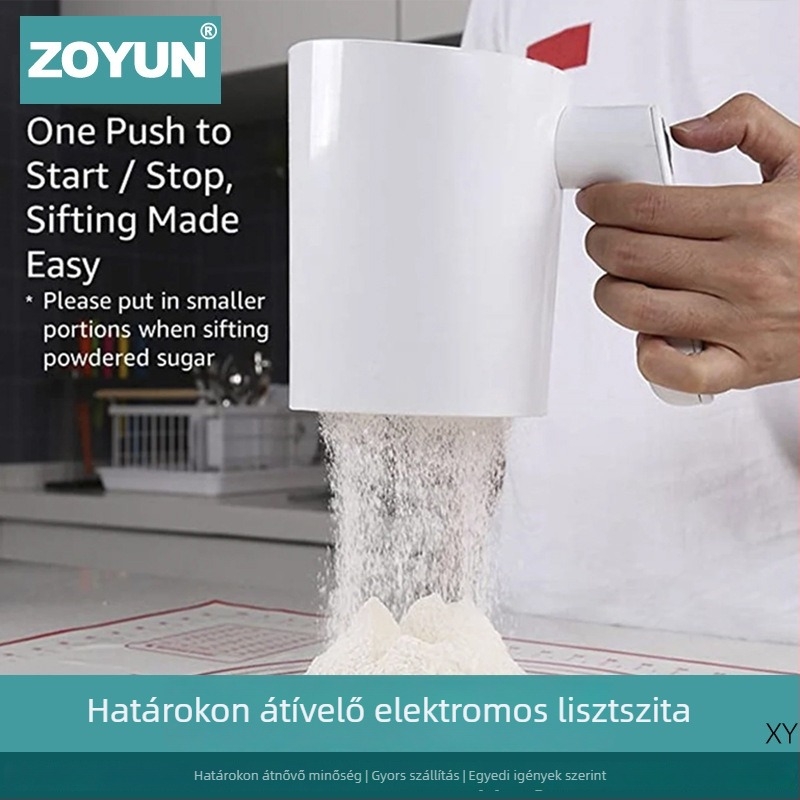 Elektromos liszt szitó, automata, szállodai és éttermi konyhákhoz, sütéshez