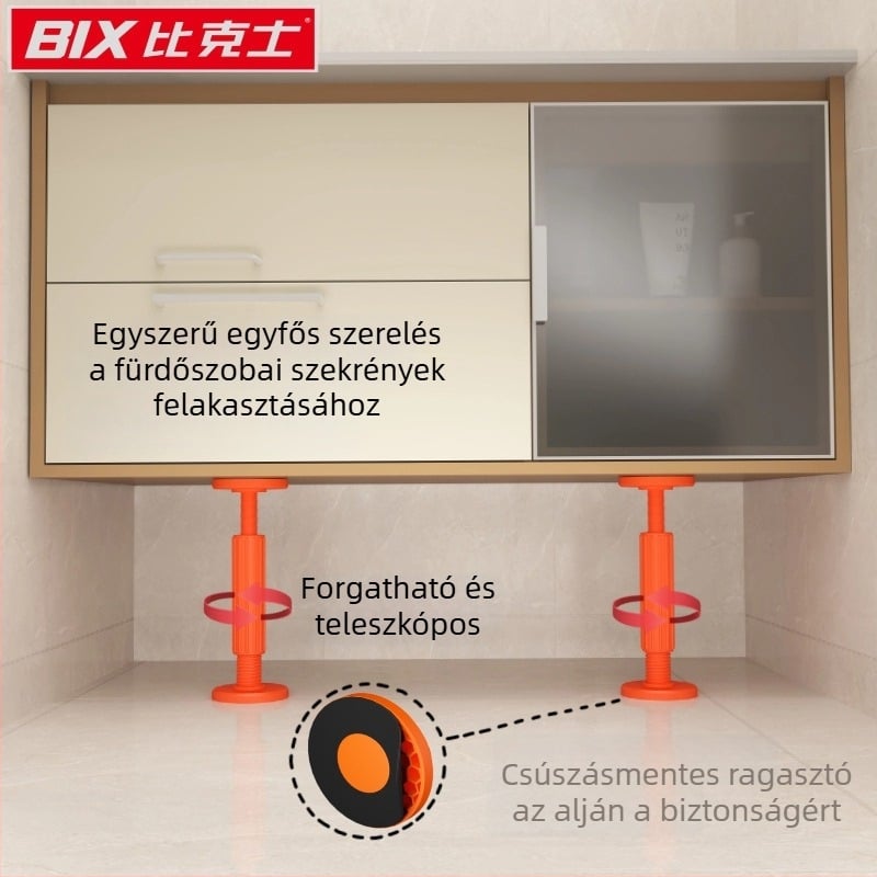 Rozsdamentes acélból készült fürdőszobai szekrény tartó rúd, Powerful Factory, modern minimalista stílus, gardróbhoz