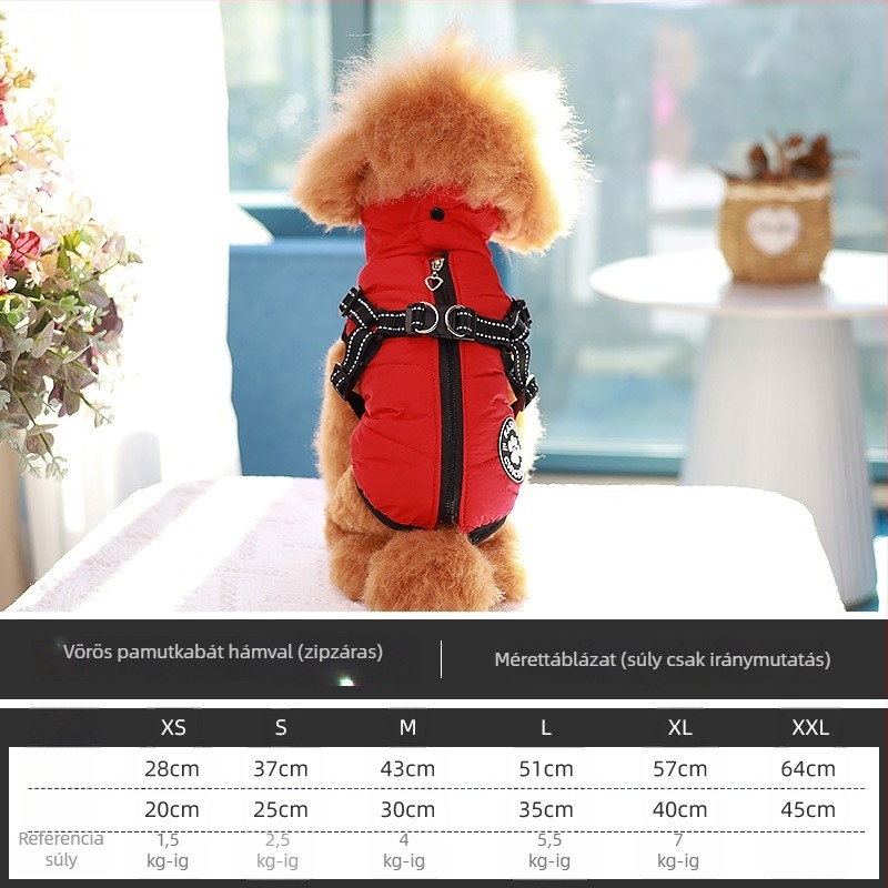 Chicdog Poliészter Téli Párnázott Kutya Mellény – Szabadidős Stílusú Kisállat Ruházat
