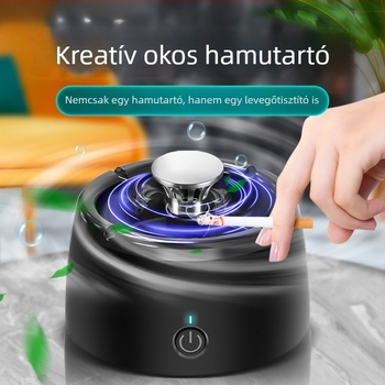 Negatív ionos légtisztító dohányosoknak, USB tápegység, 50 m³/h, 36 dB alatt, asztali minimalist dizájn