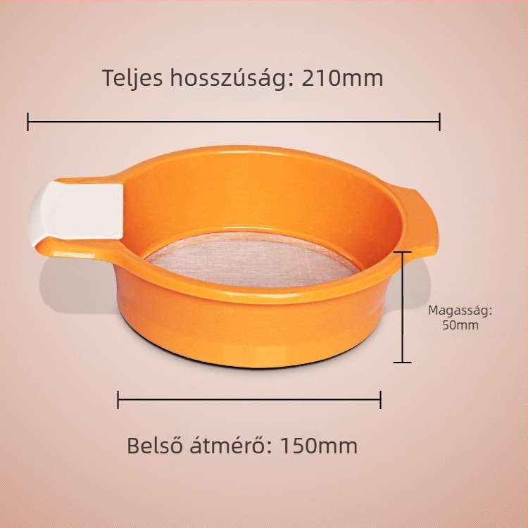 Bakest liszt szita spatulával – kézi DIY sütőeszköz, modern minimalist stílus