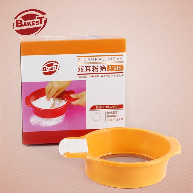 Bakest liszt szita spatulával – kézi DIY sütőeszköz, modern minimalist stílus