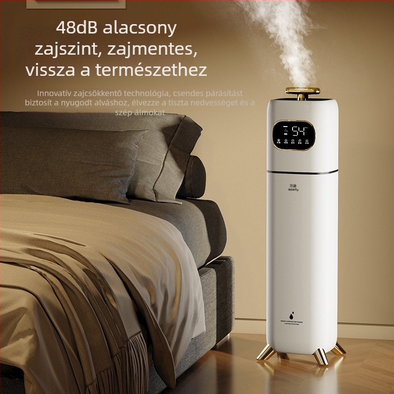 Padlón álló ultrahangos párásító és tisztító, 41–60 m², 6.1–10 L tartály, 1 köd-kimenet, távirányítású, időzítő >8 óra