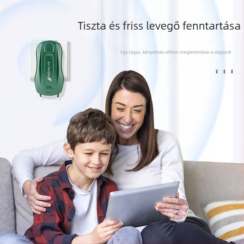 Mini autó belső tér légszűrő negatív ion generátorral; általános modell, 5V, negatív ion koncentráció 4000–10000, aktív oxigén 3800–40000000