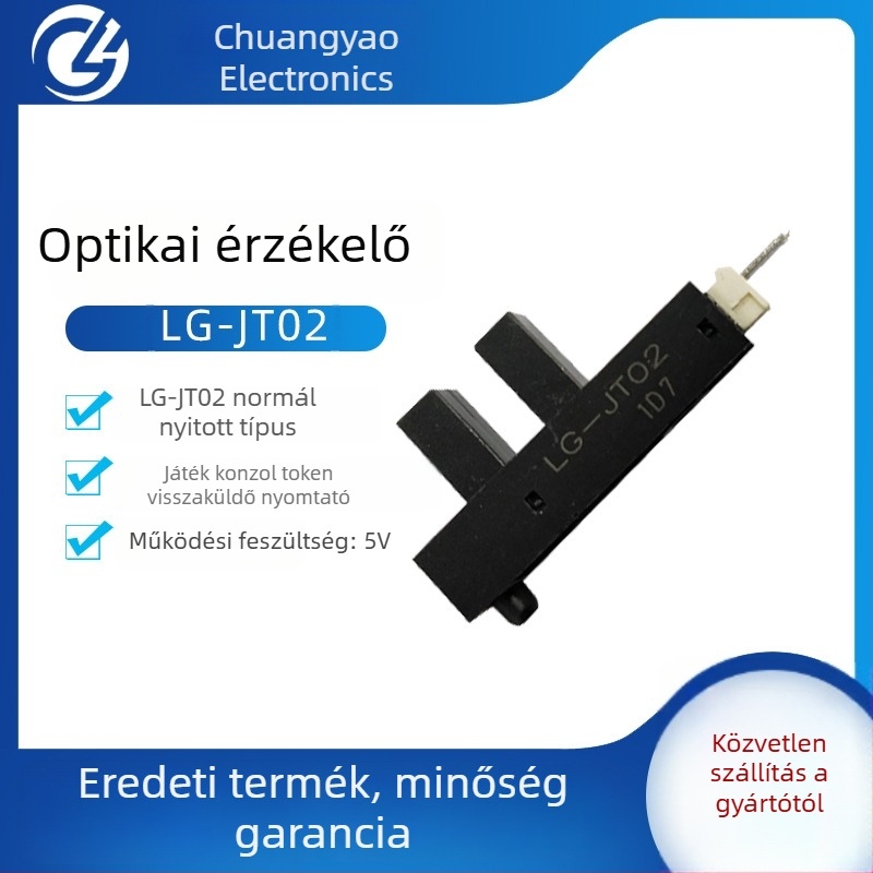 LG-JT02 fotóelektronikus érzékelő, ellentétes típusú érzékelés, 5 mm észlelési távolság, válaszidő 0,05 s, NPN kimenet