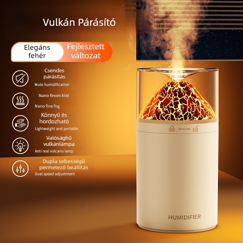 Otthoni párásító, csendes, hordozható asztali mini légtisztító – Modell R15, tartály 2.6–4.0 L, 41–60 m² lefedettség, 5 W, USB tápegység