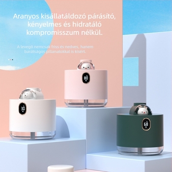 D11 asztali mini párásító, modell D11, alkalmas helyiségekhez 10 m²-ig, víztartály ≤0,5 L, 1 párásító kimenet, 2–8 órás időzítő