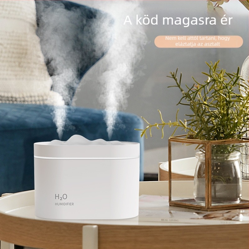 Kumit CM-8 vezeték nélküli párásító, két permetező kimenettel, otthoni és irodai használatra, halk működés, nagy kapacitású víztartály