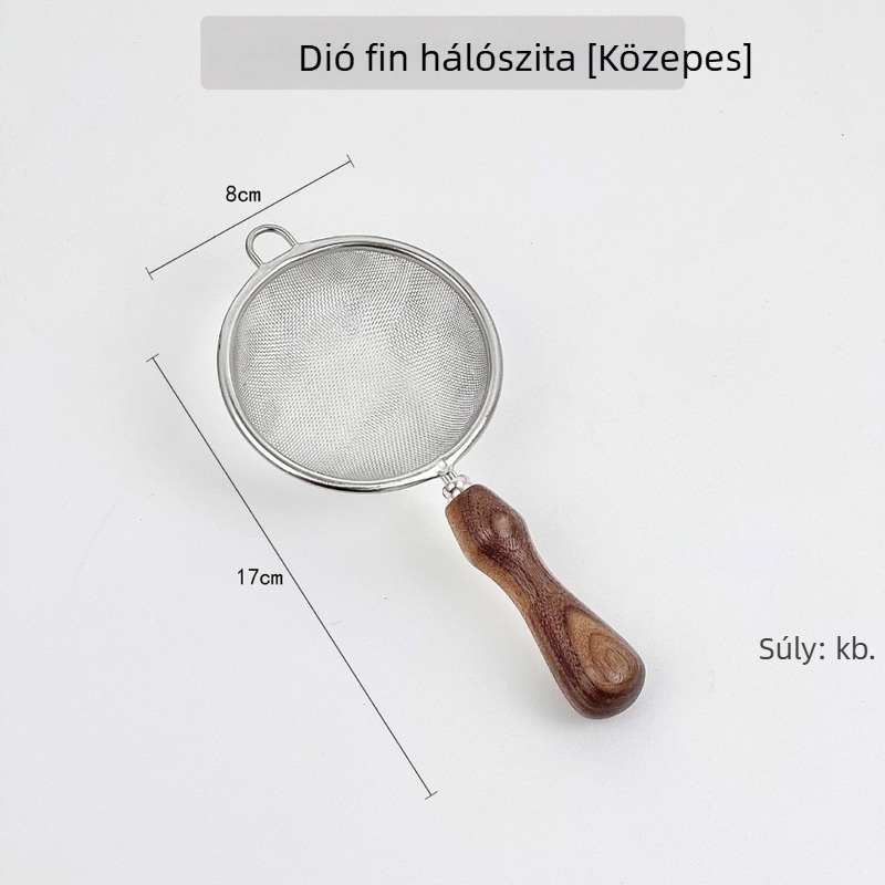 Liszt szita finom hálóval – 304 rozsdamentes acél, Jia Dian