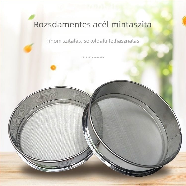 Rozsdamentes acélból készült lisztszitáló ultrafin hálóval, sokoldalú konyhai szita