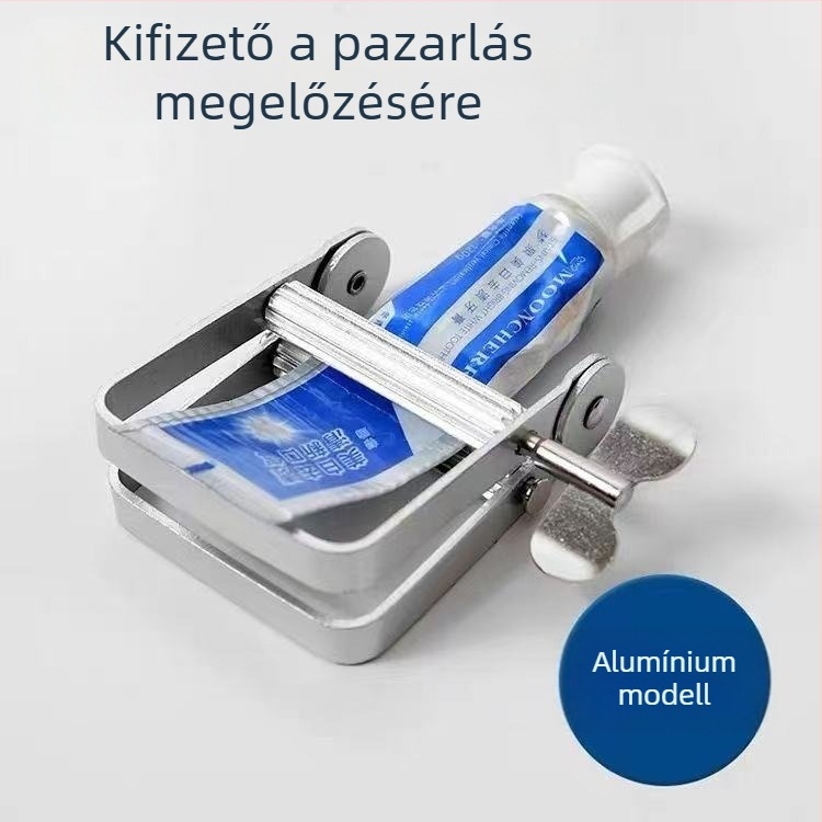 Kézi, fém fogkrémnyomó – hordozható eszköz fogkrémhez és hajfesték pasztához