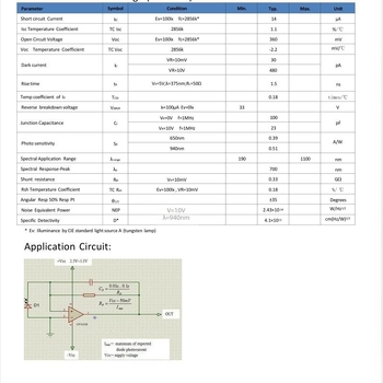 KLH1-UT Szilícium UV-fotodióda és szilícium fotóelektromos érzékelő, 200–1000 nm, Kelihua Optoelectronics