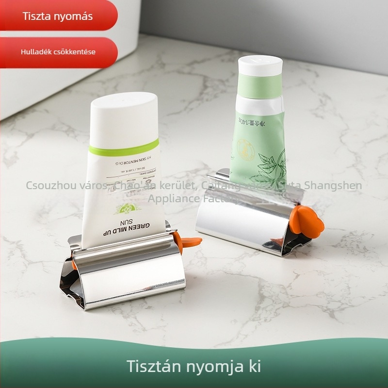 Rozsdamentes acél kézi fogkrém kinyomó – fürdőszobai eszköz, kézi használat, márka SDE