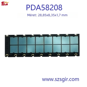 Shuguan PDA sorozat, 16-csatornás fotodiód tömb, PDA58208, 2×8 konfiguráció, szilícium fotodiódás érzékelő