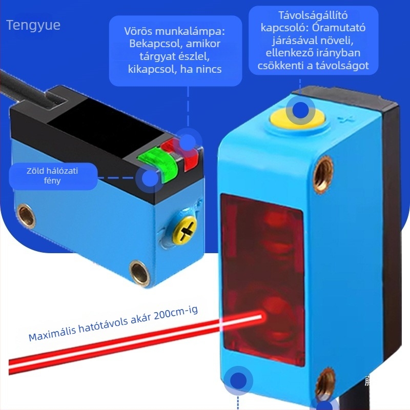 Lézeres háttér-difúziójú fotóelektrikus kapcsoló CX-441/CX-442 – helyettesíti GTB6N1211