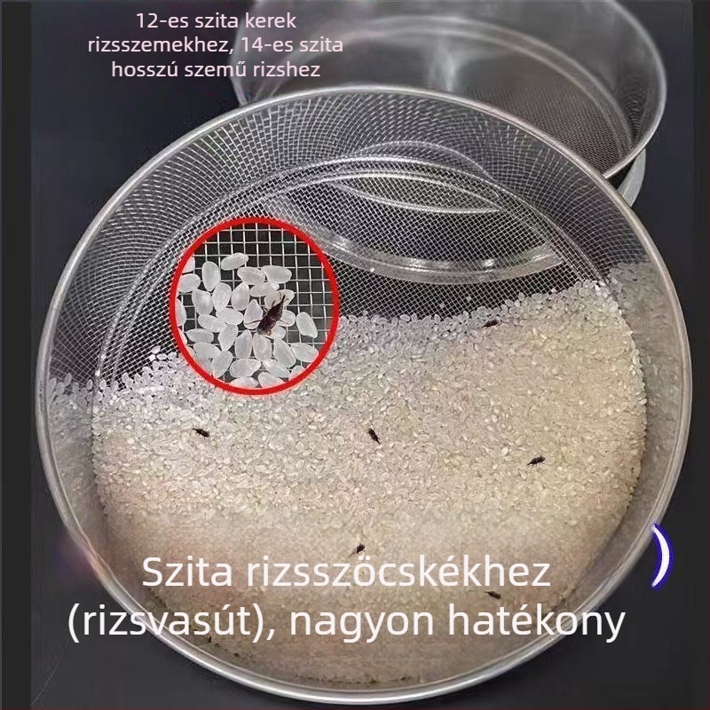 304 rozsdamentes acél lisztszita rizsre, proso, szezámmagra és hajdinára – otthoni szita finom hálóval