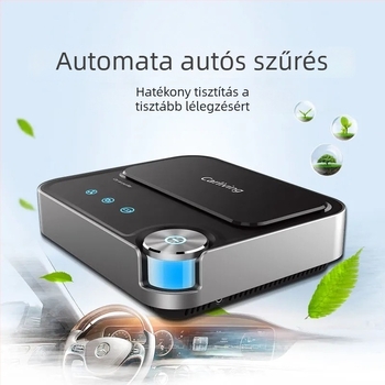 Autó belső levegőtisztító, modell Q8, 6W teljesítmény, 12V tápegység, negatív ion koncentráció 2000