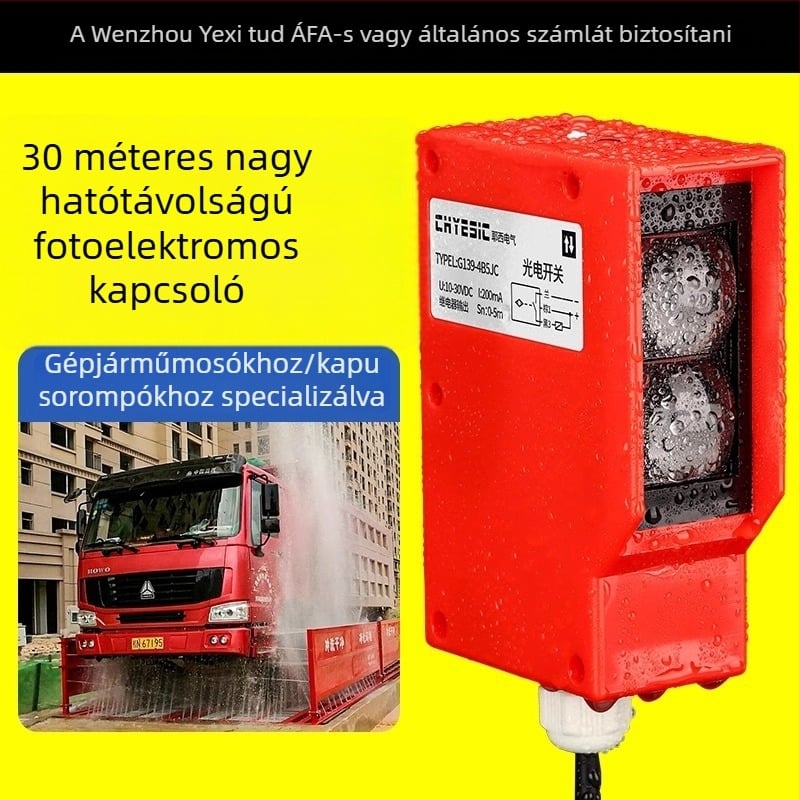 Hosszú hatótávolságú fotóelektronikus szenzor sorompóhoz, állítható diffúz reflexió és emberi test IR-észlelés