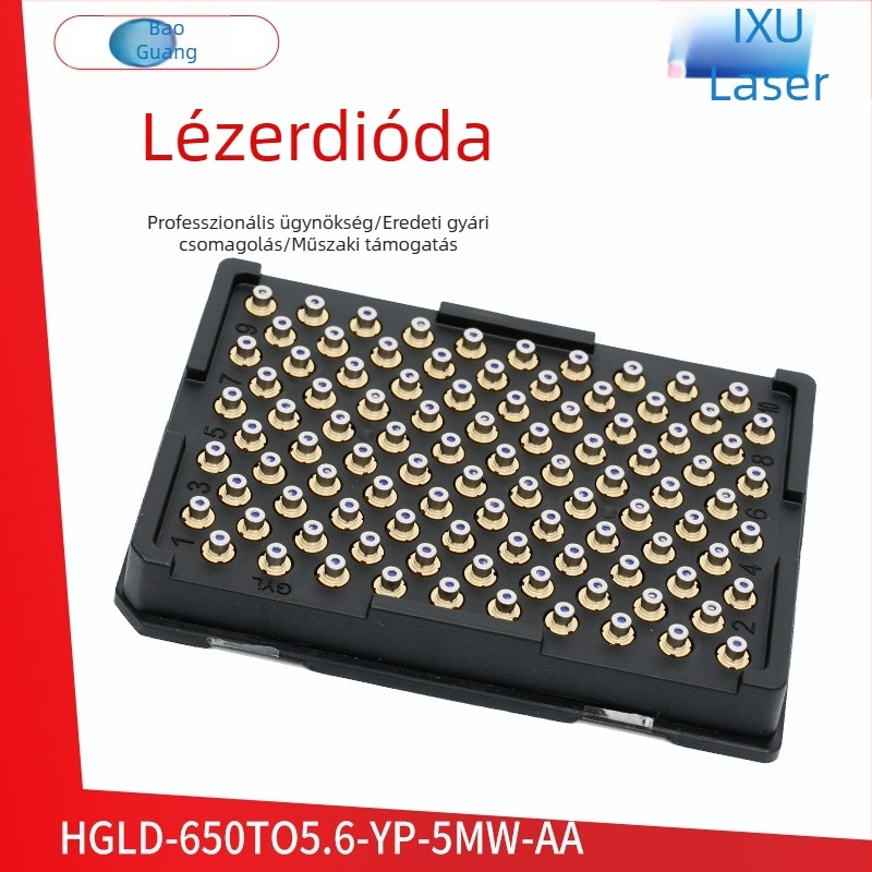 650 nm-es 5 mW vörös lézer-dióda távolságméréshez és vonalkód-szenzorhoz