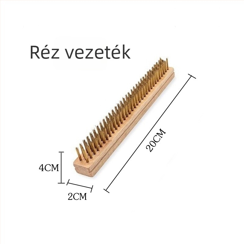 BBQ ecset rézdrótból és fa nyéllel, 100 darabos csomagban