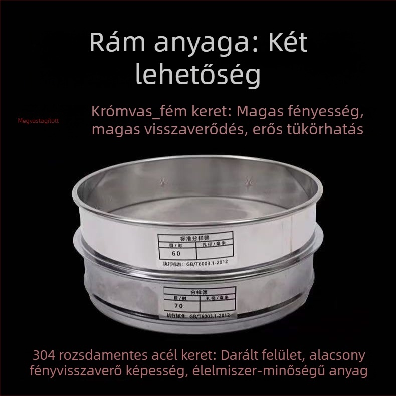 Ultrafinom szita szűrő liszt szitáláshoz; 304 rozsdamentes acél; alkalmas szezámmagra, rizsre, gyógyszerportokra és akváriumszűrésre