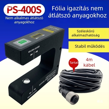 Ultrahangos korrekciós érzékelő US-400S, átlátszó membrán, PS400S fotóelektronikus érzékelő a szélekhez U-alakú hornyában