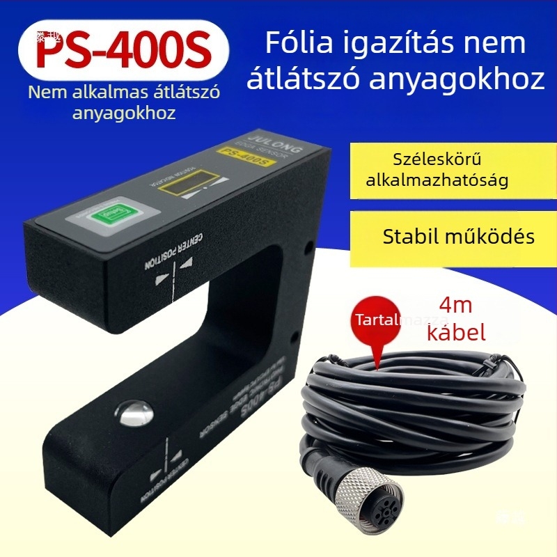 Ultrahangos korrekciós érzékelő US-400S, átlátszó membrán, PS400S fotóelektronikus érzékelő a szélekhez U-alakú hornyában