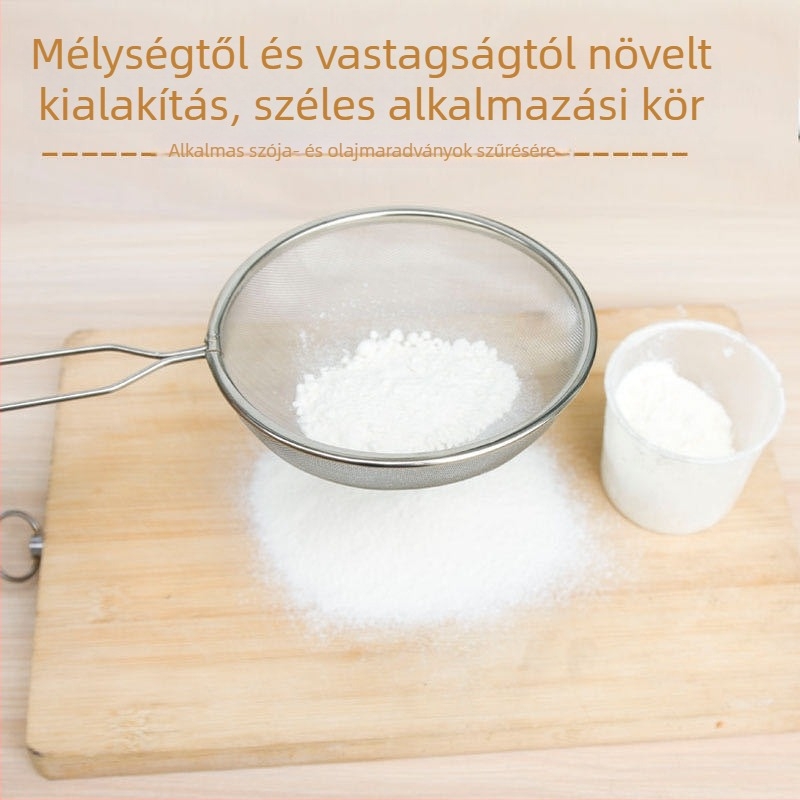 Rozsdamentes acél ultrafinom szita, szójatejhez, gyümölcsléhez és kávéporhoz — égés elleni védelem