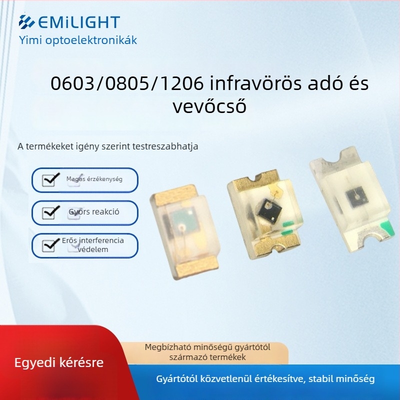 Infrared kibocsátó és vevő pár – through-beam szenzor, IR vevőfej