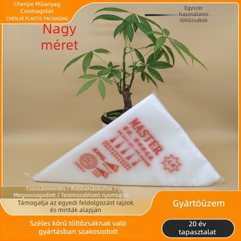 Chenjie HDPE egyszer használatos díszítő zacskó, 100 db, tejkrém és tortadíszítéshez