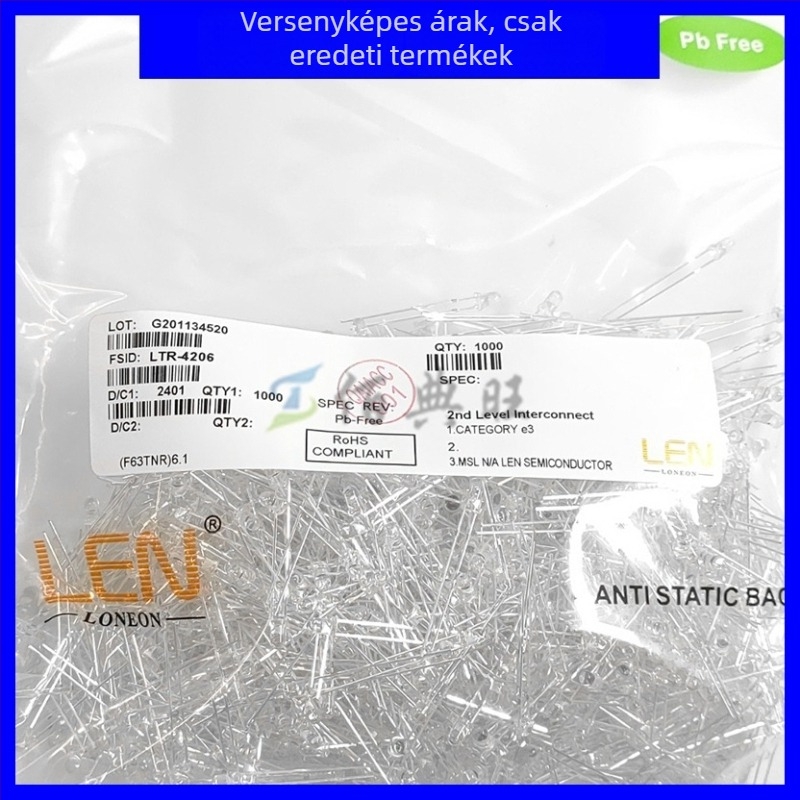 LEN LTR-4206 infravörös vevőcső, 940 nm hullámhossz, vonalvastagság 1, csomagolás 1000 db, DIP2 ház.