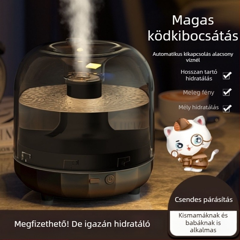 Yancai Csendes párásító kollégiumi, otthoni és irodai használatra - 10 L tartály, 3 párásító kimenet, alkalmas hálószobára és nappalira